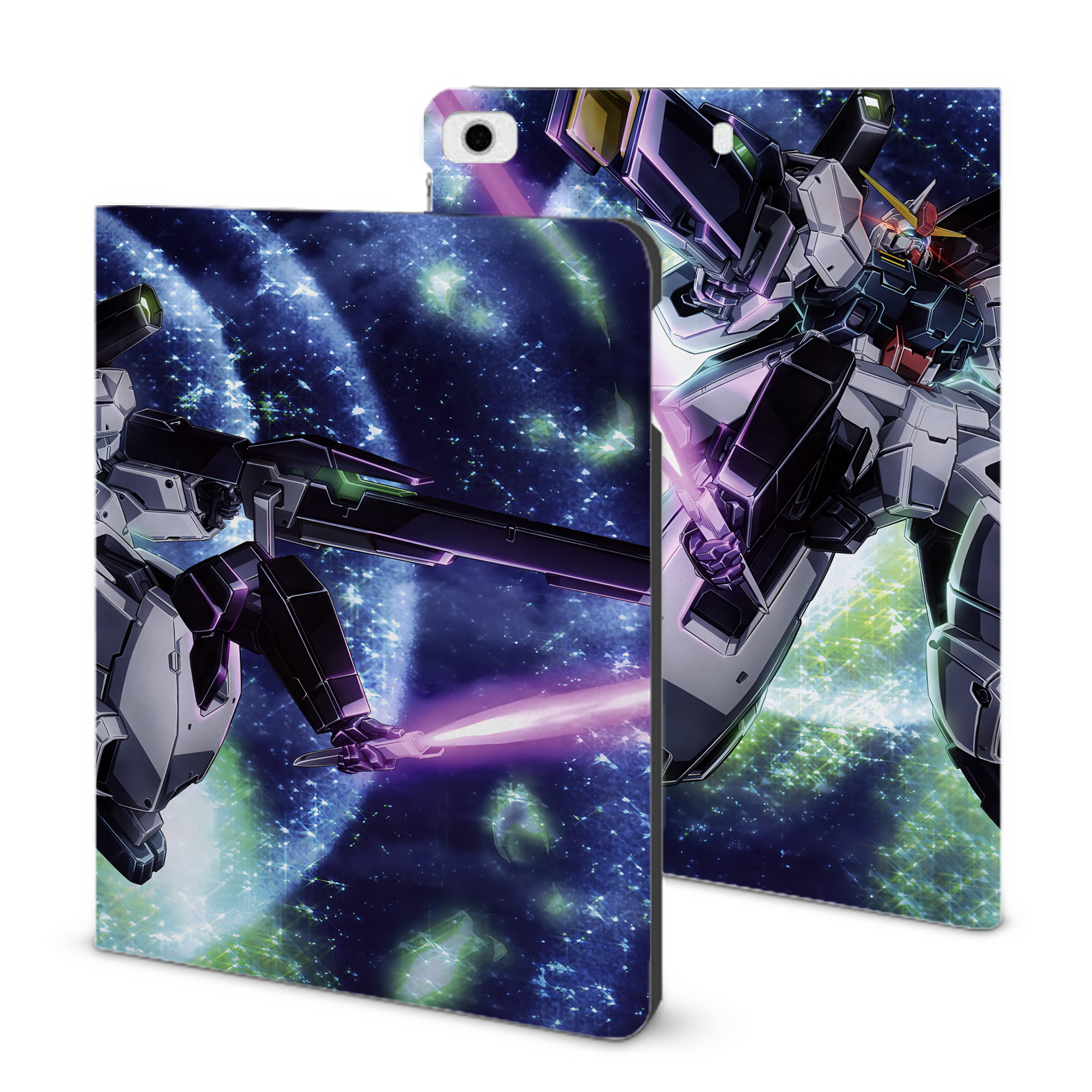 （画像用） 機動戦士ガンダム Mobile Suit Gundam IPad ケース ブック型 PUレザー TPU 耐衝撃 軽量 薄型 ペン収納なし 全面保護 IPad 各モデル対応
